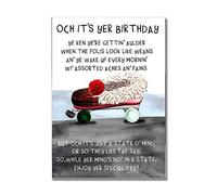Embroidered Originals Gettin Aulder Slipper Scottish Birthday Card