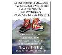 Embroidered Originals Ower The Hill Scottish Birthday Card WWBD52