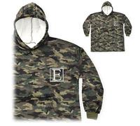 Embroidered Oversized Hoodie Custom Monogram Personalised Fleece Hoodie For Him For Her Couples Gift (Camo)