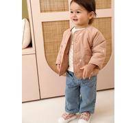 Embroidered padded jacket for baby girls pecan nut