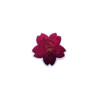 Embroidered Patch 20 Pcs Colorful Cute Cherry Blossoms Patches Clothes Dress Embroidery Applique Sewing Supplies Decorative Pink Green Blue Red(Color301)
