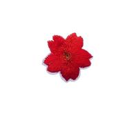 Embroidered Patch 20 Pcs Colorful Cute Cherry Blossoms Patches Clothes Dress Embroidery Applique Sewing Supplies Decorative Pink Green Blue Red(Color105)
