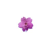 Embroidered Patch 20 Pcs Colorful Cute Cherry Blossoms Patches Clothes Dress Embroidery Applique Sewing Supplies Decorative Pink Green Blue Red(Color104)