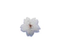 Embroidered Patch 20 Pcs Colorful Cute Cherry Blossoms Patches Clothes Dress Embroidery Applique Sewing Supplies Decorative Pink Green Blue Red(Color101)