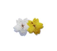 Embroidered Patch 20 Pcs Colorful Cute Cherry Blossoms Patches Clothes Dress Embroidery Applique Sewing Supplies Decorative Pink Green Blue Red(Color305)
