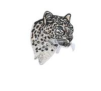 Embroidered Patch 3pcs Leopard Tiger Lion Wolf Embroidery Iron On Patches for Clothing Applique DIY Hat Coat Dress Accessories Cloth Sticker Animal(01 Leopard)