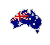 Embroidered Patch Badge backpack Australia Australian Flag on map