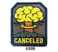 Embroidered Patch Future Design Mushroom Cloud Motif Tactics Morale Patch