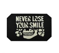 Embroidered Patch Pirate Military Badge Tactically Reflective Morale Applique Fastener Hook & Loop, Never Lose Your Smile Pirate Patches, Horrific Skull Patch for Clothing, Backpack, Hat (style2)