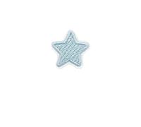 Embroidered Patches 10/24pcs Red Black Small Star Embroidery Patches for Clothing Jeans Shoes Iron On Clothes Sticker Hole Repair DIY(Sky Blue 10pcs)