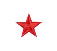 Embroidered Patches 10PCS Multi-Colored Star Embroidered Patches Sew Iron On Clothing Gold Silver for Clothes Appliques Craft Sticker Stripes(Red2)