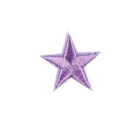 Embroidered Patches 10PCS Multi-Colored Star Embroidered Patches Sew Iron On Clothing Gold Silver for Clothes Appliques Craft Sticker Stripes(Purple)