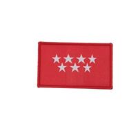 Embroidered Patches Flag Community of Madrid with Official Colours - Embroidered Crest - Embroidered Biker Patches - Military Patches, Patch (Community of Madrid)