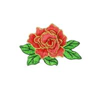 Embroidered Patches Sew on,11x8cm Embroidery Lace 3D Cloth Patch Ethnic Jeans Clothing Cloth Patch Shoe(Watermelon Red)