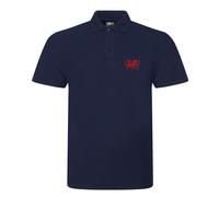 Embroidered Polo Shirt Welsh Dragon and Wales logo- Rugby Football