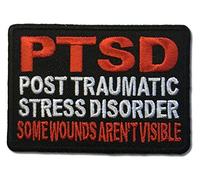 Embroidered PTSD Post Traumatic Stress Disorder - Some Wounds aren't Visible Iron on Patch