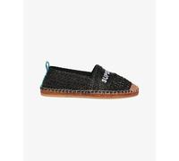 Embroidered raffia espadrilles for women Superdry Noir 38