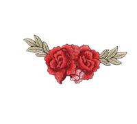 Embroidered Repair Applique Patches, Embroidered Rose Flower Patch Multicolor Pack of 2 for DIY Crafts Clothing Accessories(4-sew)