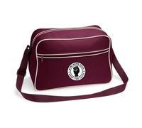 Embroidered Retro Shoulder Bag Northern Soul Bag. Dance Shoe and Accessory Bag. Free P&P (Burgundy/Sand)