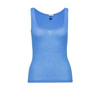 Embroidered Ribbed Wool Tank Top - female - Versace - Sleeveless Tops - Blue - M - Tops M