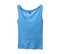 Embroidered Ribbed Wool Tank Top - female - Versace - Sleeveless Tops - Blue - M - Tops M