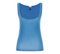 Embroidered Ribbed Wool Tank Top - female - Versace - Sleeveless Tops - Blue - M - Tops M