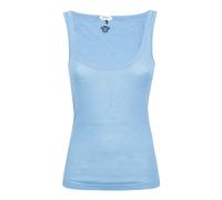 Embroidered Ribbed Wool Tank Top - female - Versace - Sleeveless Tops - Blue - XS - Tops XS