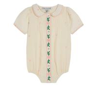 Embroidered romper Cream 12 months