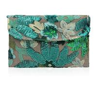 Embroidered Sequin Wedding Clutch Purse for Women - Beaded Floral Envelope Evening Bag |Slim Party Handbag| Wedding, Prom