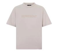 Embroidered Serif Logo T-Shirt - male - REPRESENT - T-Shirts - Beige - 2XL - Tops 2XL