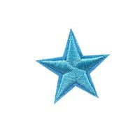 Embroidered SewingAppliquÉ Patch, Applique Patches 10pcs Small Star Iron On for Clothes Embroidered DIY Multicolor 2.7cm(Lake Blue)