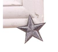 Embroidered SewingAppliquÉ Patch, Applique Patches 10pcs Small Star Iron On for Clothes Embroidered DIY Multicolor 2.7cm(Grey Color)