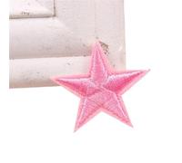 Embroidered SewingAppliquÉ Patch, Applique Patches 10pcs Small Star Iron On for Clothes Embroidered DIY Multicolor 2.7cm(Pink Color)