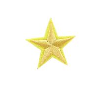 Embroidered SewingAppliquÉ Patch, Applique Patches 10pcs Small Star Iron On for Clothes Embroidered DIY Multicolor 2.7cm(Lemon Yellow)