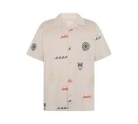 Embroidered shirt KnowledgeCotton Apparel Beige M