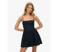 Embroidered short camisole dress for women Superdry Bleu L