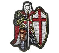 Embroidered Small Red Crusader Knight Christian Iron on Patch