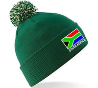 Embroidered South Africa Pom Pom Beanie Hat, Present
