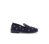 Embroidered sponge inside slippers for women Pédiconfort Bleu 41