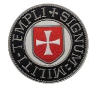 Embroidered St. Benedict Cross Templar Tactics Hook & Loop Patch