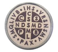 Embroidered St. Benedict Cross Templar Tactics Hook & Loop Patch