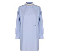 Embroidered Striped Poplin Top - female - Prada - Short Dresses - Blue - S - Dresses S