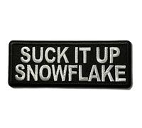 Embroidered Suck it Up Snowflake Iron on Patch