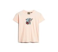 Embroidered tattoo effect fitted T-shirt for women Superdry Rose XS