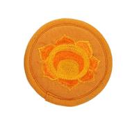 Embroidered Tea Pot Pad for Sound Bowl Prop Orange Mat | Cotton Cloth, Altar Setup and Offices, Smooth Surface, Stable Placement, Protects Tabletops Random Style