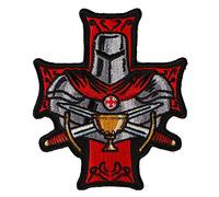 Embroidered Templar Holy Grail Christian Red Knight Iron on Patch