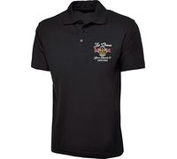 Embroidered The Queen Polo Shirt Queen Elizabeth II British Monarch Queen of United Kingdom Unisex Polo Top (Black, XL, x_l)