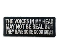 Embroidered The Voices in My Head May Not Be Real Iron on Patch
