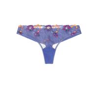 Embroidered thong for women Huit La Vie est Belle Bleu XS
