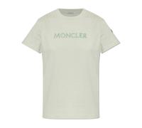 Embroidered Tonal Logo Cotton T-Shirt - female - Moncler - T-Shirts - Green - M - Tops M